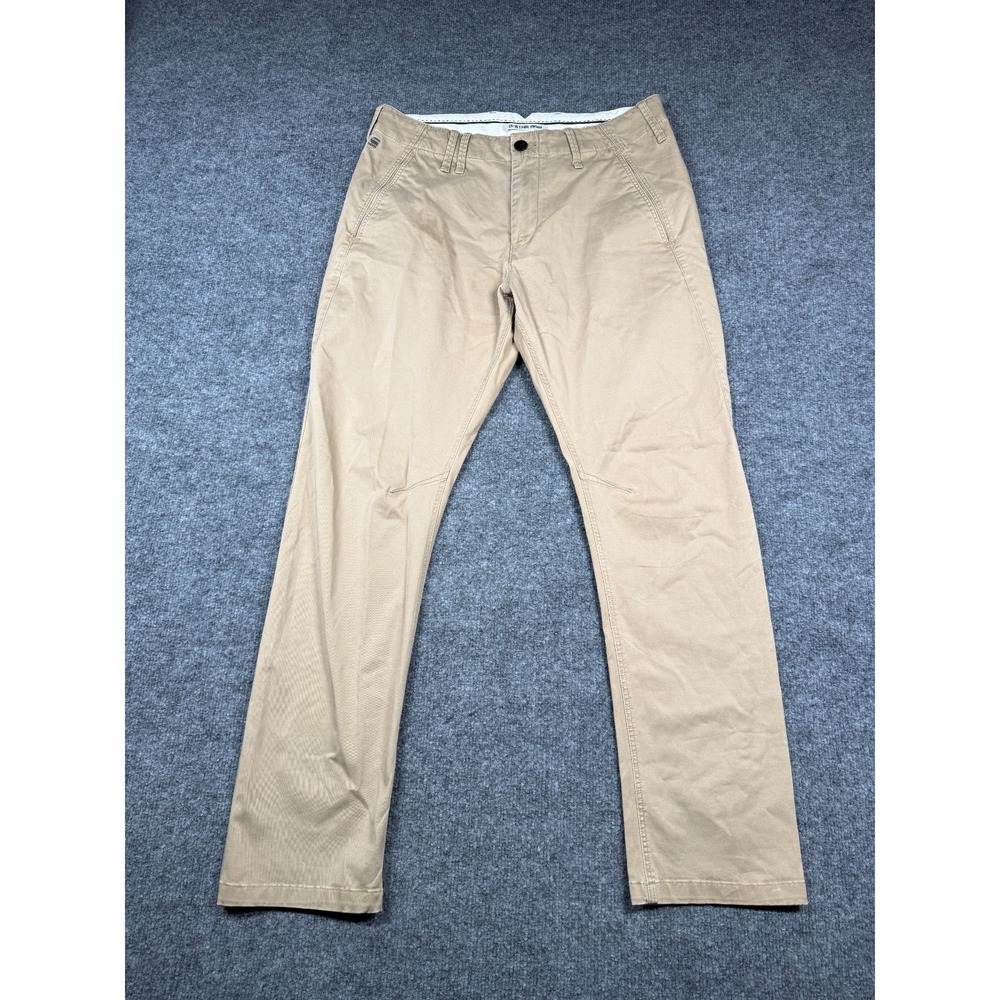 G-Star Raw Vetar Slim Chino Pants Mens 32x30 Tan Beige Straight Leg Casual